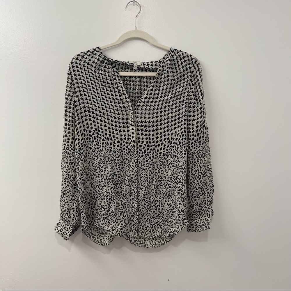 Joie Herringbone Blouse XS
